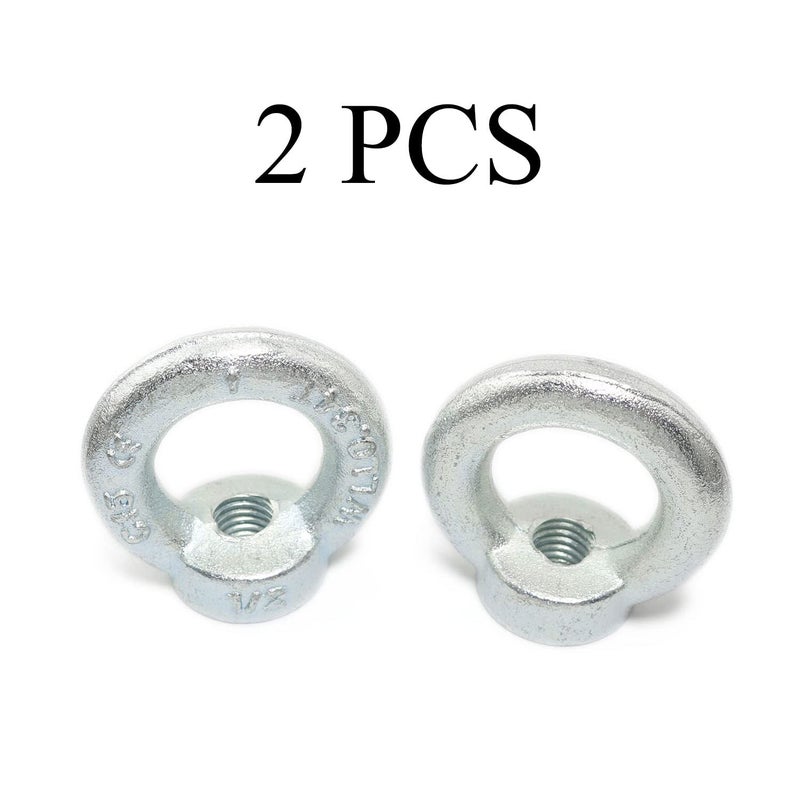 Pro Bamboo Kitchen 2pcs Carbon Steel Q235 Lifting Eye Nut 1/2"-13 Galvanized Iron - Image 5